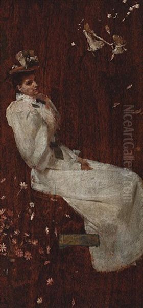 Portrait In The Garden Oil Painting by Tom Roberts