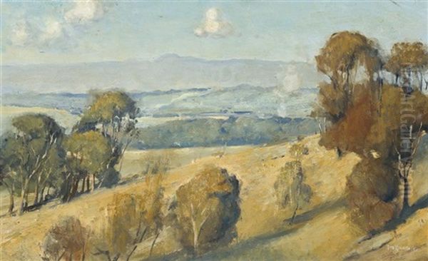 Dandenong Landscape Oil Painting by Tom Roberts