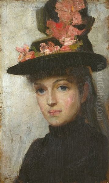 With Wistful Eyes Oil Painting by Tom Roberts