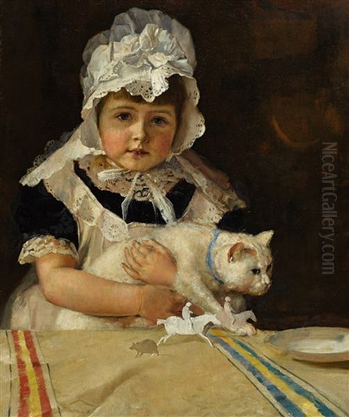 Miss Minna Simpson Oil Painting by Tom Roberts