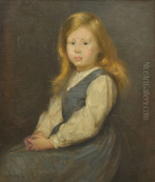 Portrait Of Miss Evelyn Grace Watson Oil Painting by Tom Roberts