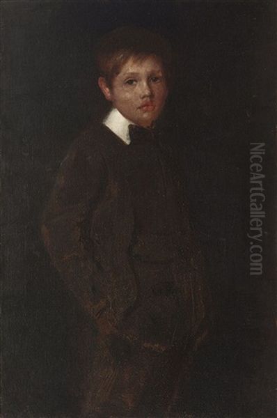 Portrait Of The Artist's Son, Caleb Oil Painting by Tom Roberts