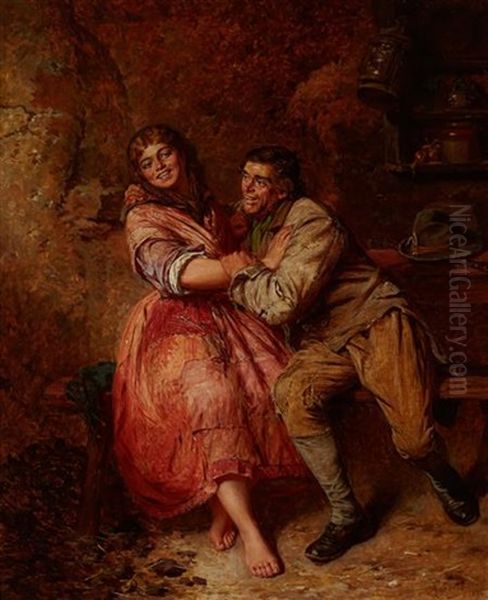 Don't Tease Me No More Oil Painting by Edwin Thomas Roberts