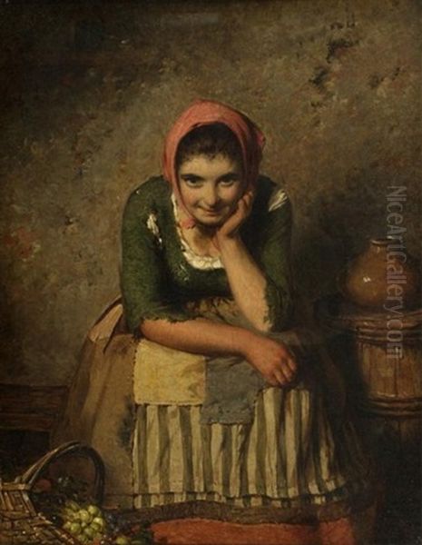 Mischief Brewing Oil Painting by Edwin Thomas Roberts