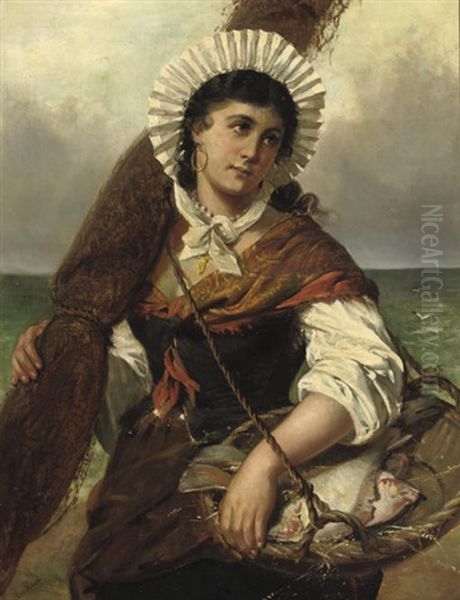 The Catch Of The Day Oil Painting by Edwin Thomas Roberts