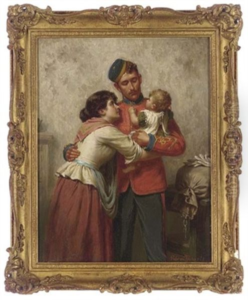 The Soldier's Farewell Oil Painting by Edwin Thomas Roberts