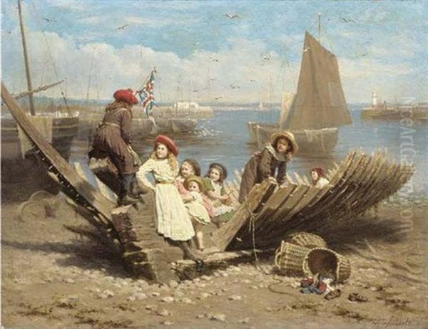 Rule Britannia!  A Merry Crew Oil Painting by Edwin Thomas Roberts