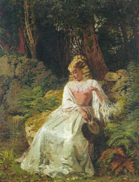 Distant Thoughts Oil Painting by Edwin Thomas Roberts