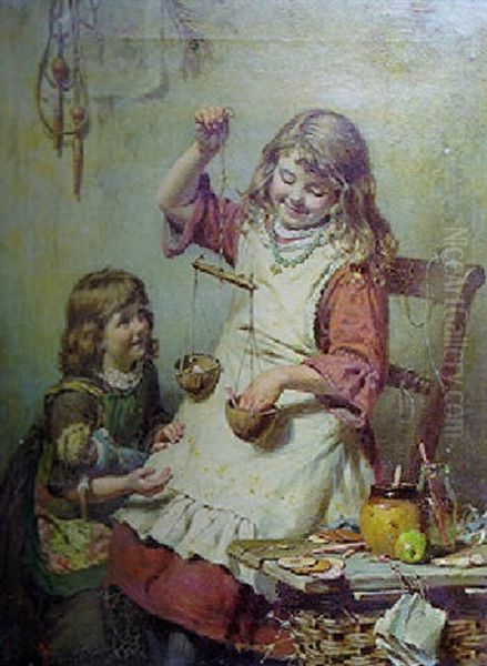 The Sweet Shop Oil Painting by Edwin Thomas Roberts