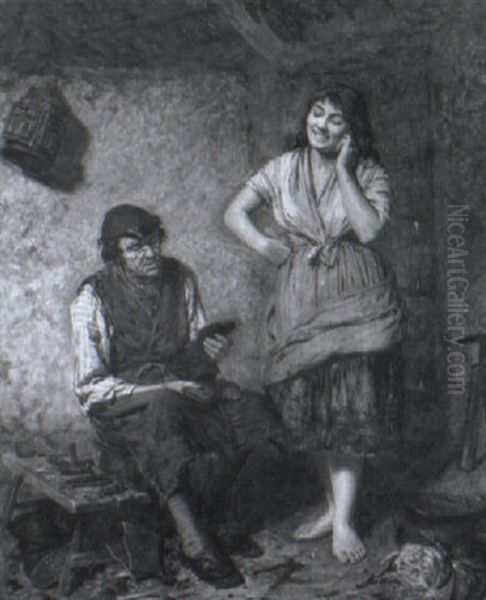 At The Cobbler's by Edwin Thomas Roberts