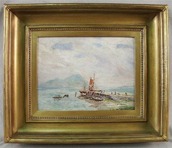 Lamlash, Arran Oil Painting by Elizabeth Wentworth Roberts