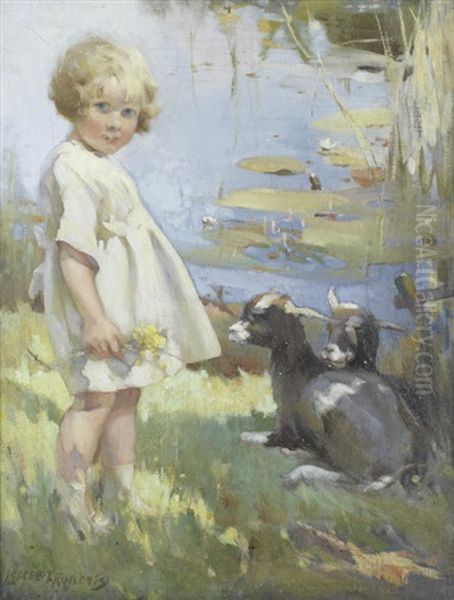 Picking Daffodils by Lancelot Roberts