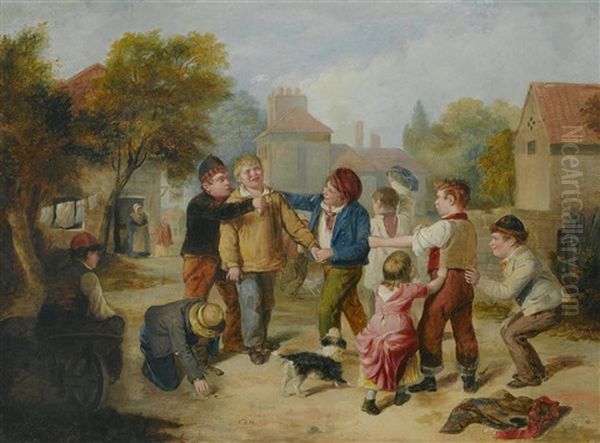 After School Oil Painting by Thomas Edward Roberts