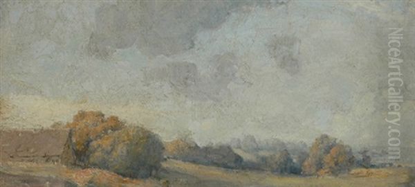 Sussex Landscape Oil Painting by Thomas William Roberts