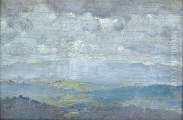 Cloudscape Oil Painting by Thomas William Roberts