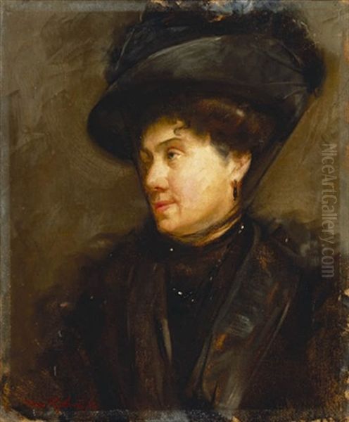 Matilda Bancroft (nee Matilda Isles) Oil Painting by Thomas William Roberts