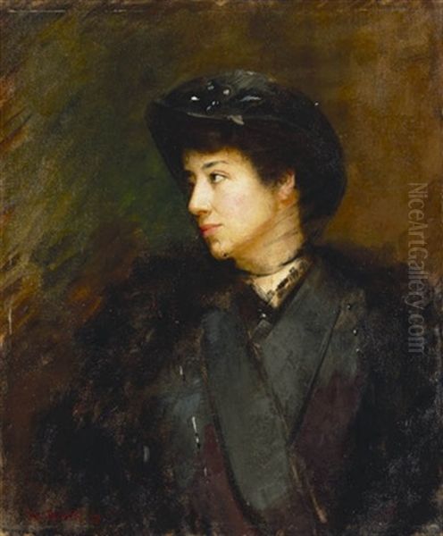 Georgine Bancroft Oil Painting by Thomas William Roberts