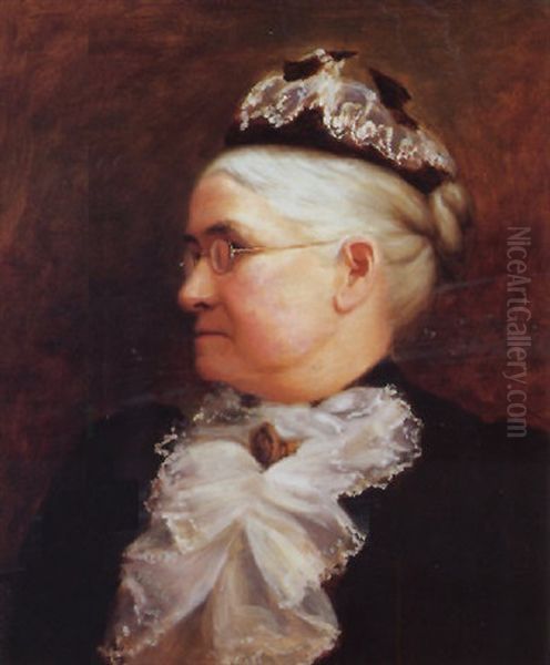 Portrait Of Mrs. Cakebread, The Artist's Grandmother-in-law Oil Painting by Thomas William Roberts