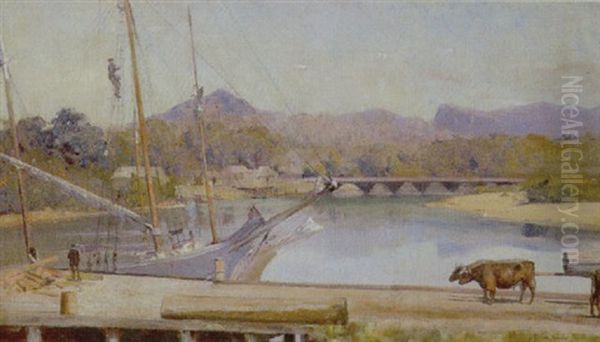 Ulverstone Oil Painting by Thomas William Roberts