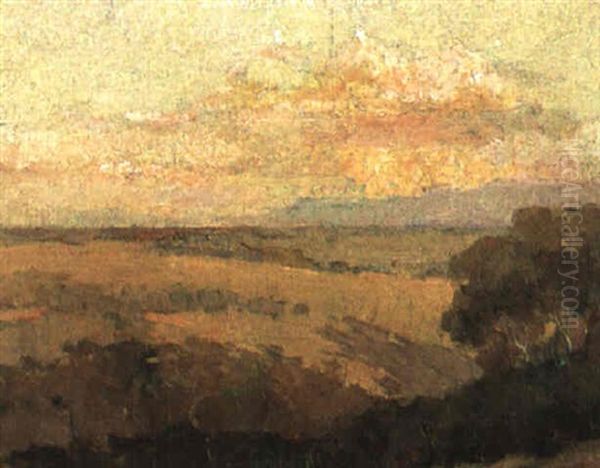 Templestowe Landscape Oil Painting by Thomas William Roberts