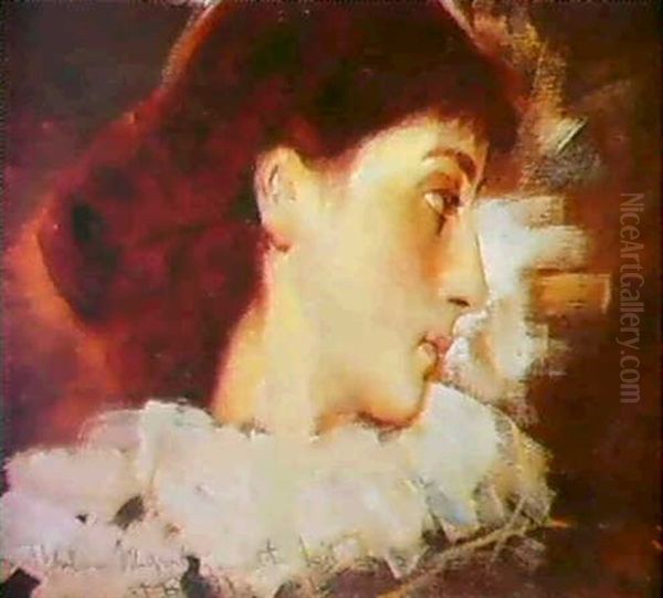 Portrait Of Lena Brasch Oil Painting by Thomas William Roberts