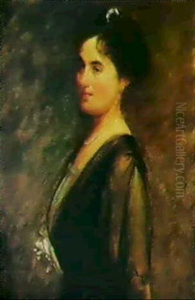 Violet Bancroft Oil Painting by Thomas William Roberts