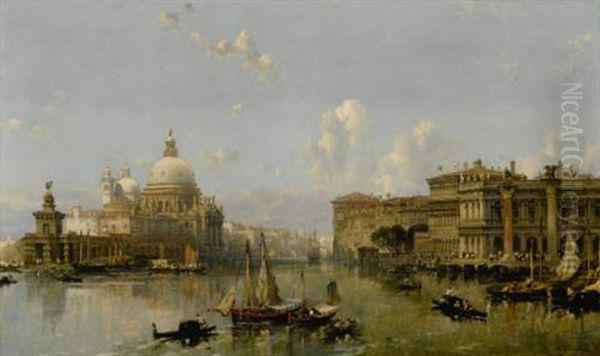 Venice, Approach To The Grand Canal Oil Painting by David Roberts