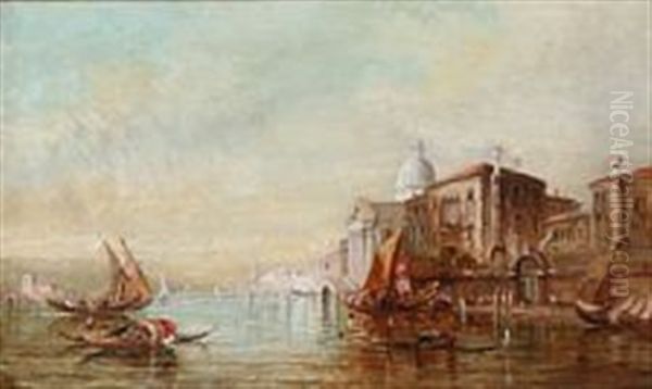 A View Of A Venetian Canal Oil Painting by David Roberts