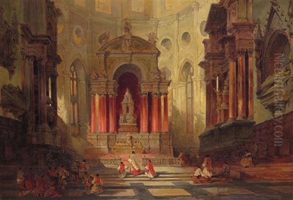 Santi Giovanni E Paola, Venice Oil Painting by David Roberts