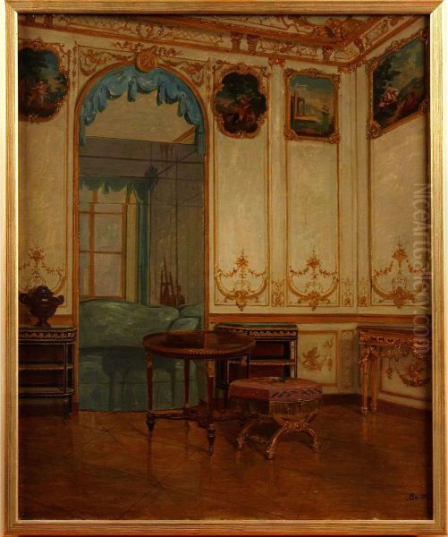 Slottsinterior- Stockholms Slott Oil Painting by Agnes, Agneta Borjesson