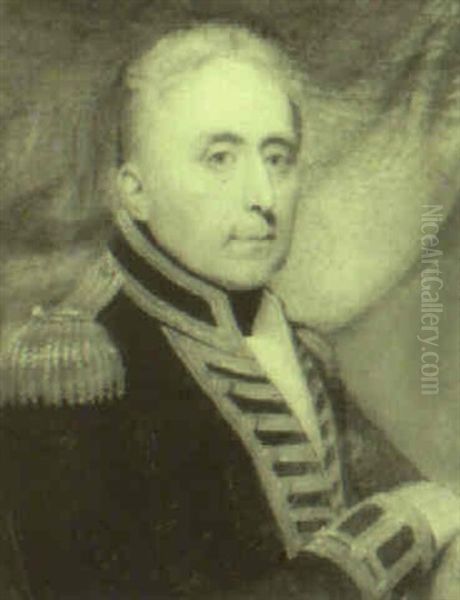 Portrait Of A Seated Admiral Oil Painting by Andrew Robertson