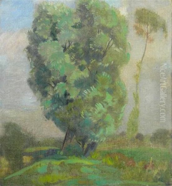 The Old Ash Tree Oil Painting by Eric Harold Macbeth Robertson