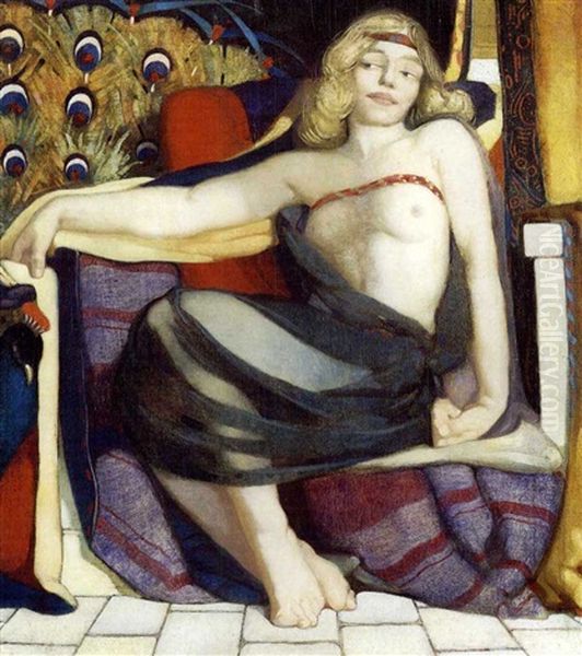 Odalisque Oil Painting by Eric Harold Macbeth Robertson