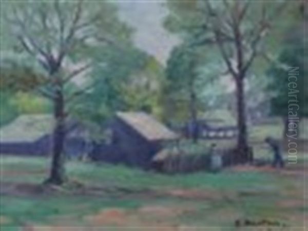 Summer Day At The Cottage Oil Painting by Sarah Margaret Armour Robertson