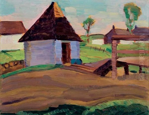 Isle Of Orleans Milk House Oil Painting by Sarah Margaret Armour Robertson