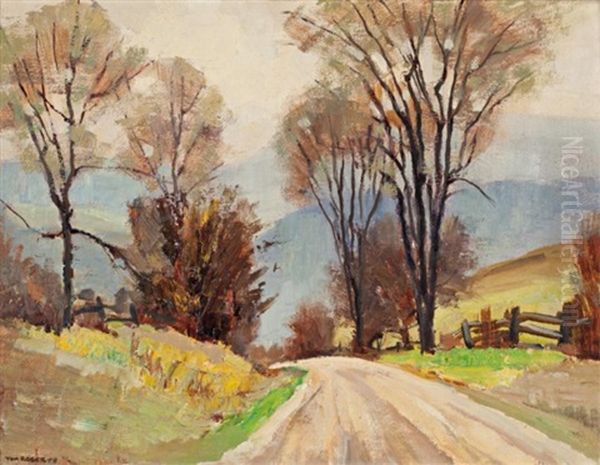 The Valley Road, April Oil Painting by Tom Robertson