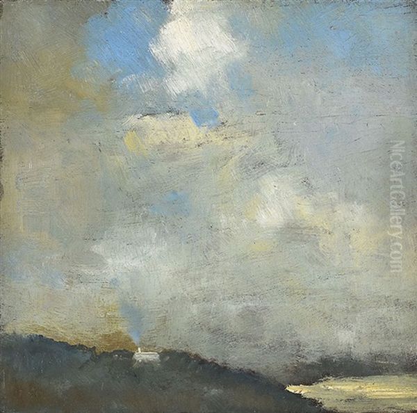 Headland, Sea And Sky Oil Painting by Tom Robertson