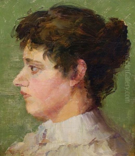 Portrait Of A Lady Oil Painting by Tom Robertson