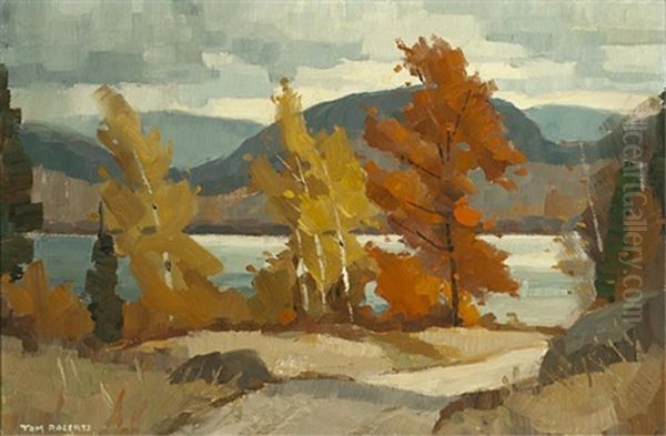 Clearing Weather, Autumn Oil Painting by Tom Robertson