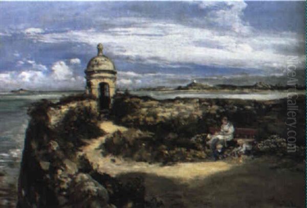 Roscoff Oil Painting by Albert Robida