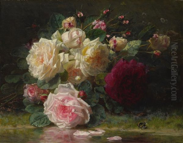 Roses Oil Painting by Jean-Baptiste Robie