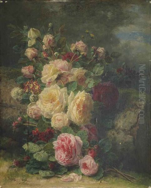 Roses Oil Painting by Jean-Baptiste Robie