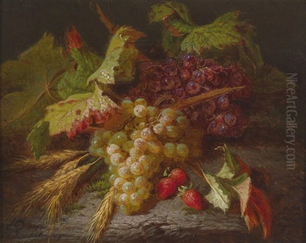 Herbstliches Fruchtestillleben Oil Painting by Jean-Baptiste Robie