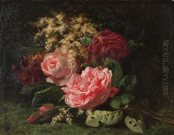 Roses Oil Painting by Jean-Baptiste Robie