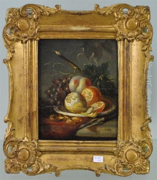 Nature Morte Aux Citrons Oil Painting by Jean-Baptiste Robie