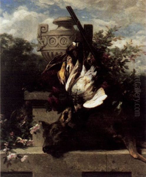 Grosses Jagdstilleben Oil Painting by Jean-Baptiste Robie