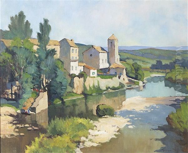 L'ardeche A Lamas Oil Painting by Georges Robin