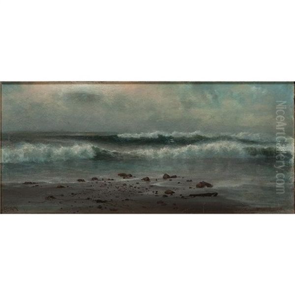 Seashore Scene Oil Painting by Alexander Robinson