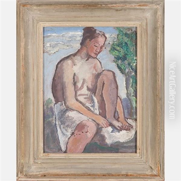 Illustration For 'leaves Of Grass', Portrait Of A Nude Oil Painting by Boardman Robinson