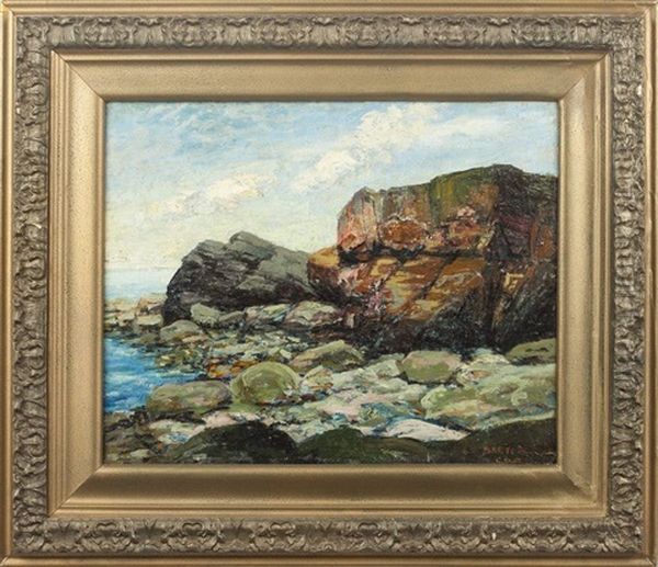 Rocky Coast Oil Painting by Charles Robinson